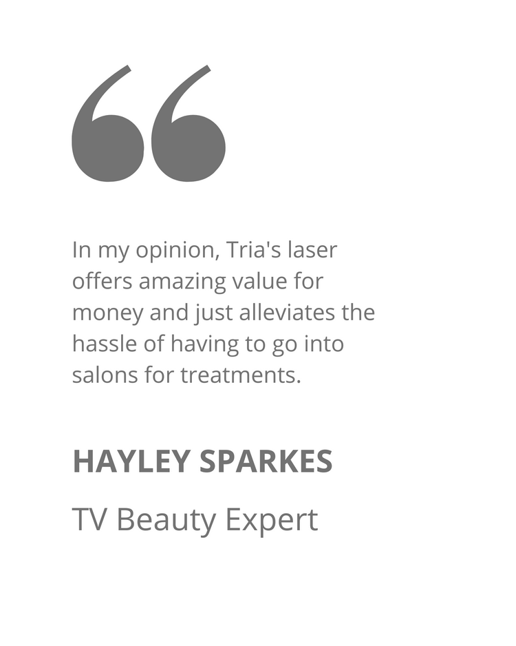Quote from Hayley Sparkes - TV Beauty Expert